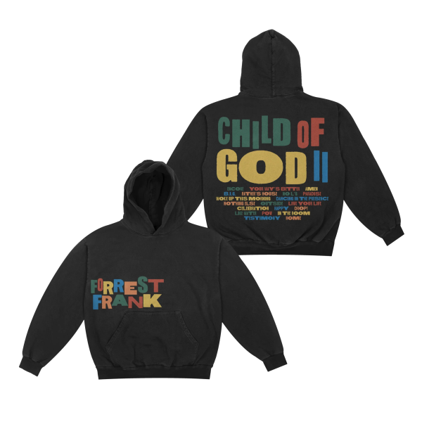 Forrest Frank - COG Tracklist Black Hoodie 01 Front and Back