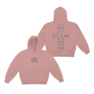 Forrest Frank - Pink Cross Tracks Hoodie Front and Back 09