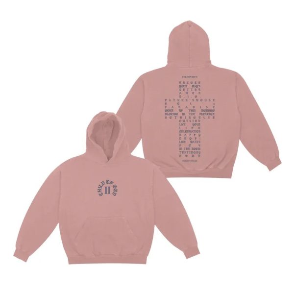 Forrest Frank - Pink Cross Tracks Hoodie Front and Back 09