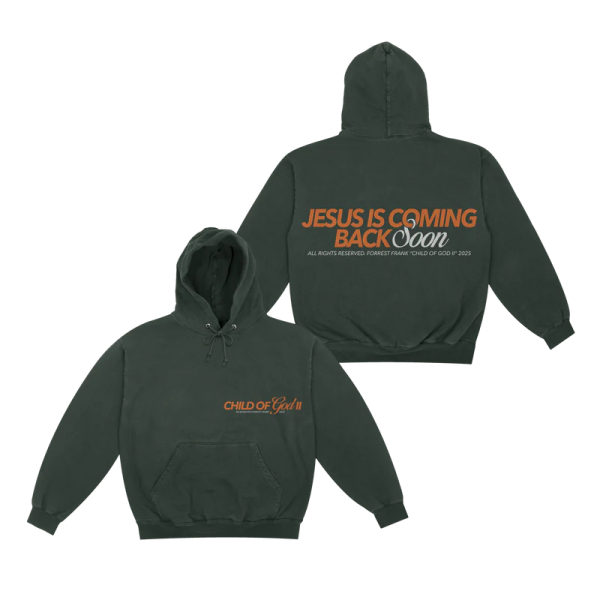 Forrest Frank - coming soon green hoodie Front and Bank 43