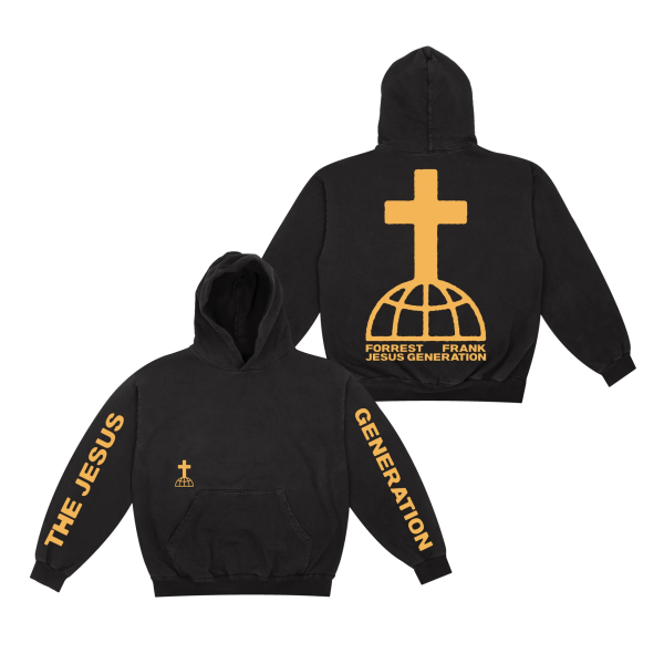Forrest Frank Merch - The Jesus Generation Black Tour Hoodie Front and Back