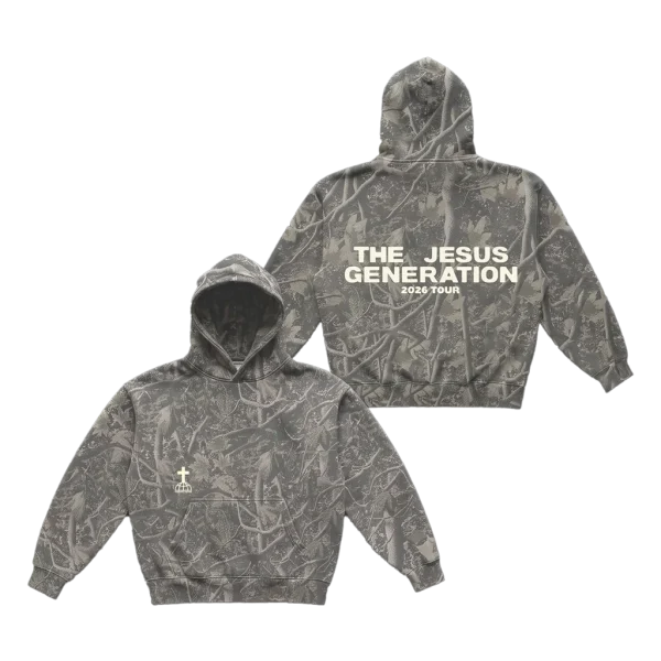 Forrest Frank Merch - The Jesus Generation 3D Camo Tour Hoodie Front and Back