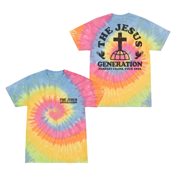 Forrest Frank Merch - The Jesus Generation Tour 3D Dye T-Shirt Front and Back