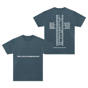 Forrest Frank Merch - The Jesus Generation Tour Navy T-Shirt Front and Back