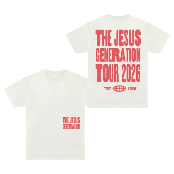 Forrest Frank Merch - The Jesus Generation White Tour T-Shirt Front and Back